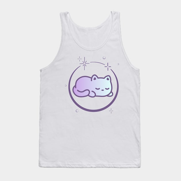 Cute Cat Kitten Kitty in Space Galaxy Tank Top by Cute Cat Designs